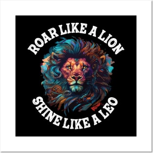 roar like lion - Leo zodiac sign Posters and Art